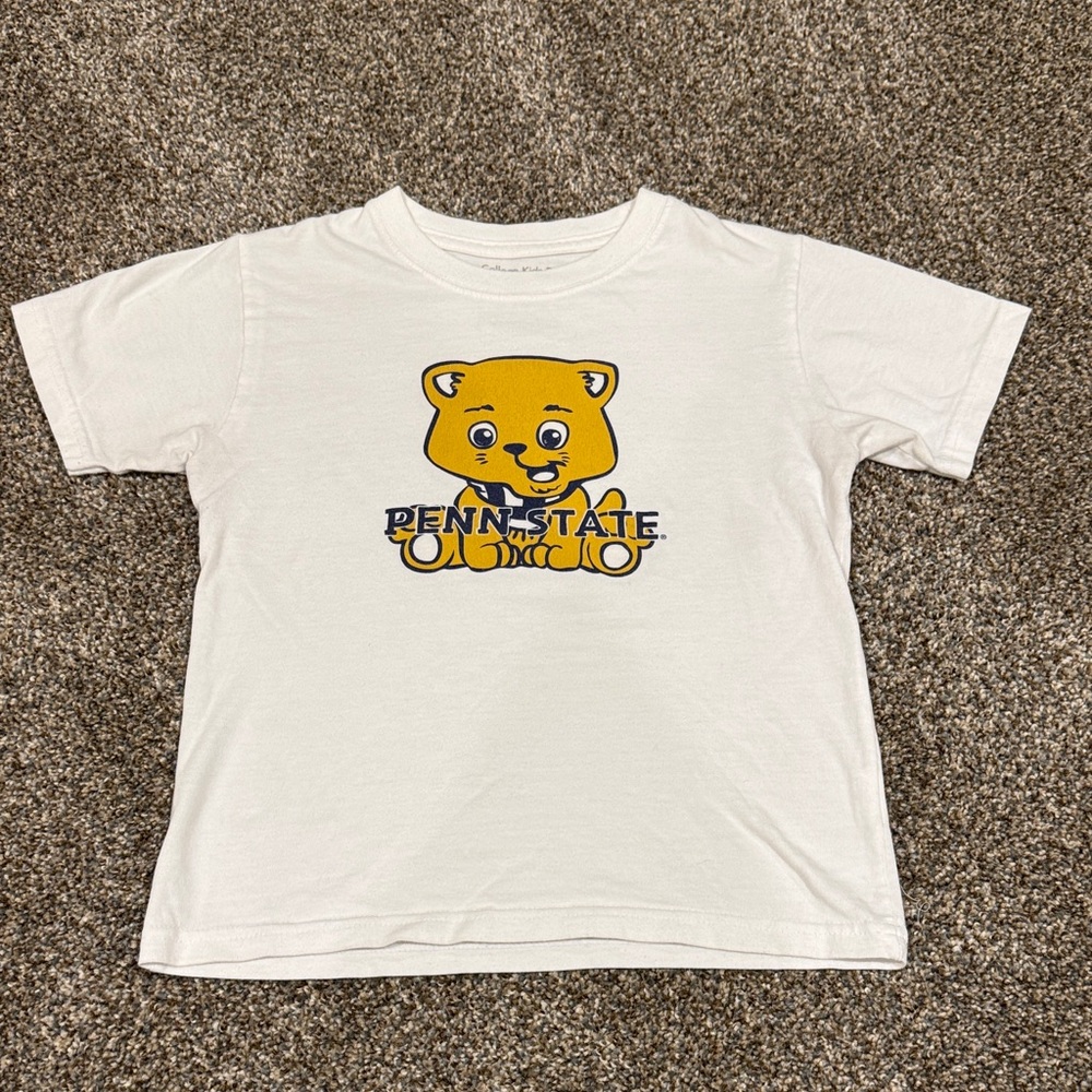 Penn State Kids White T-Shirt with Bear Design size 5/6T : We Are !